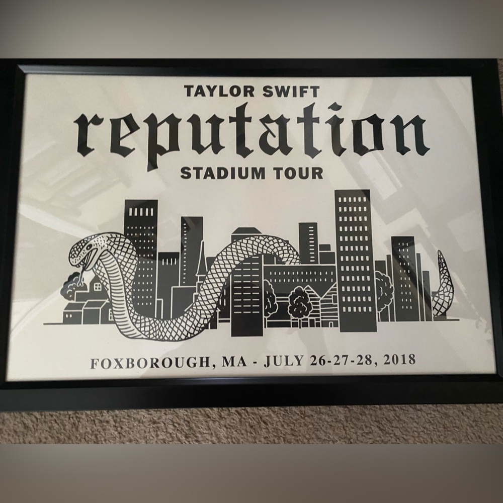 Taylor Swift Reputation Tour Foxborough Concert Poster